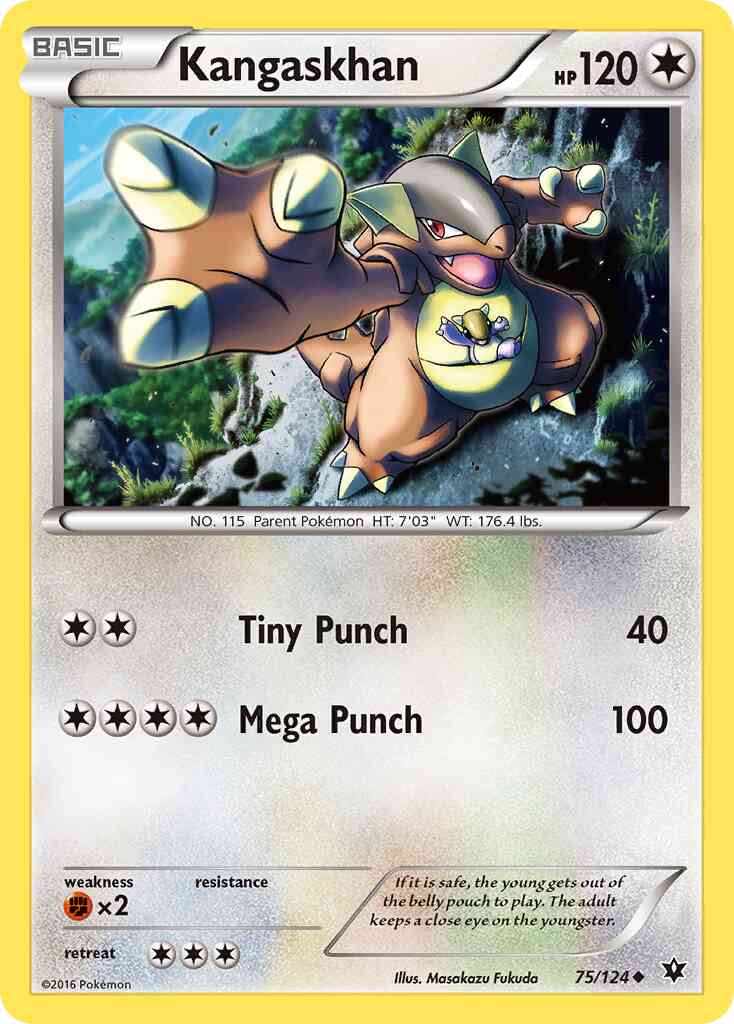Kangaskhan - 75/124 - Uncommon [xy10-75] [Non-Holo]