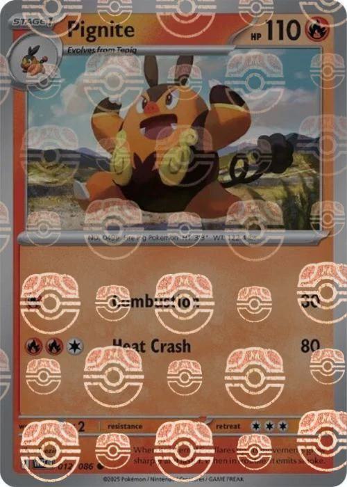 Pignite - Master Ball Pattern - 012/086 - Common [sv105w-012] [Reverse Holo]