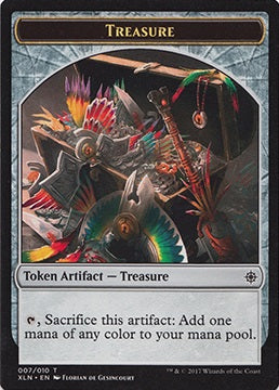 Saproling Token (T1) // Treasure Token (07) [Explorers of Ixalan] [Non-Foil]