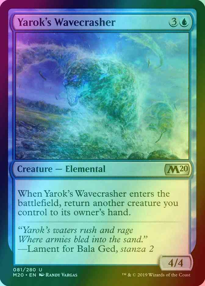 Yarok's Wavecrasher [81] [Core Set 2020] [Foil]