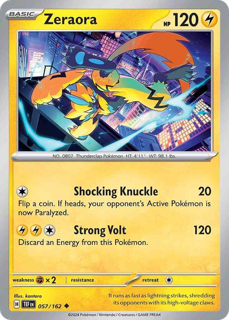 Zeraora - 057/162 - Uncommon [sv05-057] [Non-Holo]