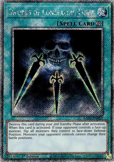 Swords of Concealing Light - RA05-EN059 - Platinum Secret Rare - 1st Edition
