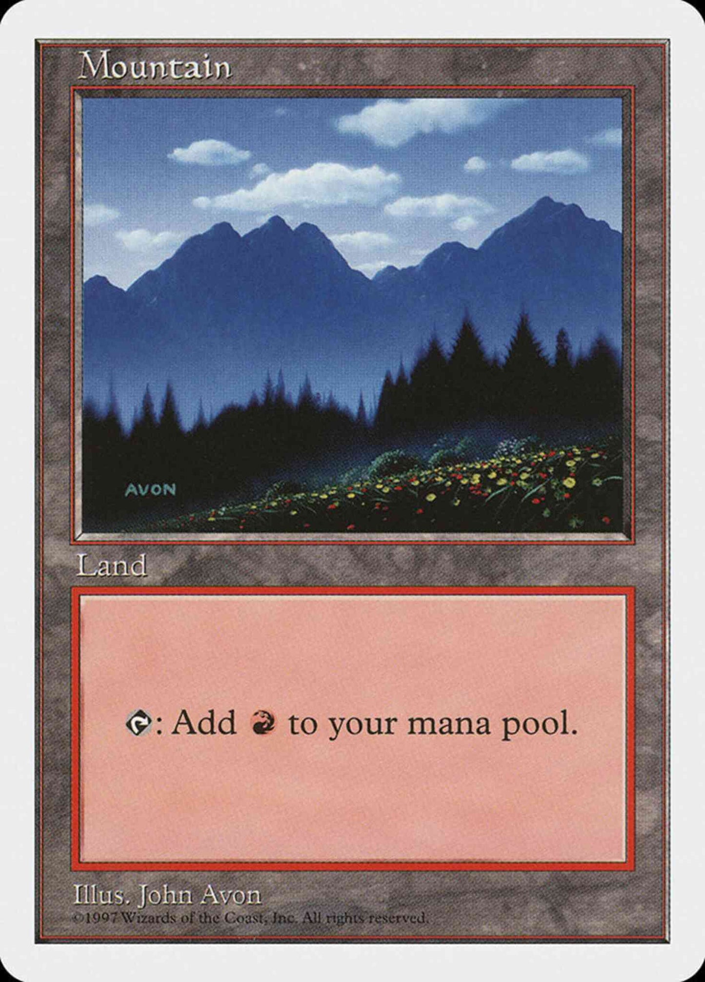 Mountain [445] [Yellow & Red Flowers] [Fifth Edition] [Non-Foil]