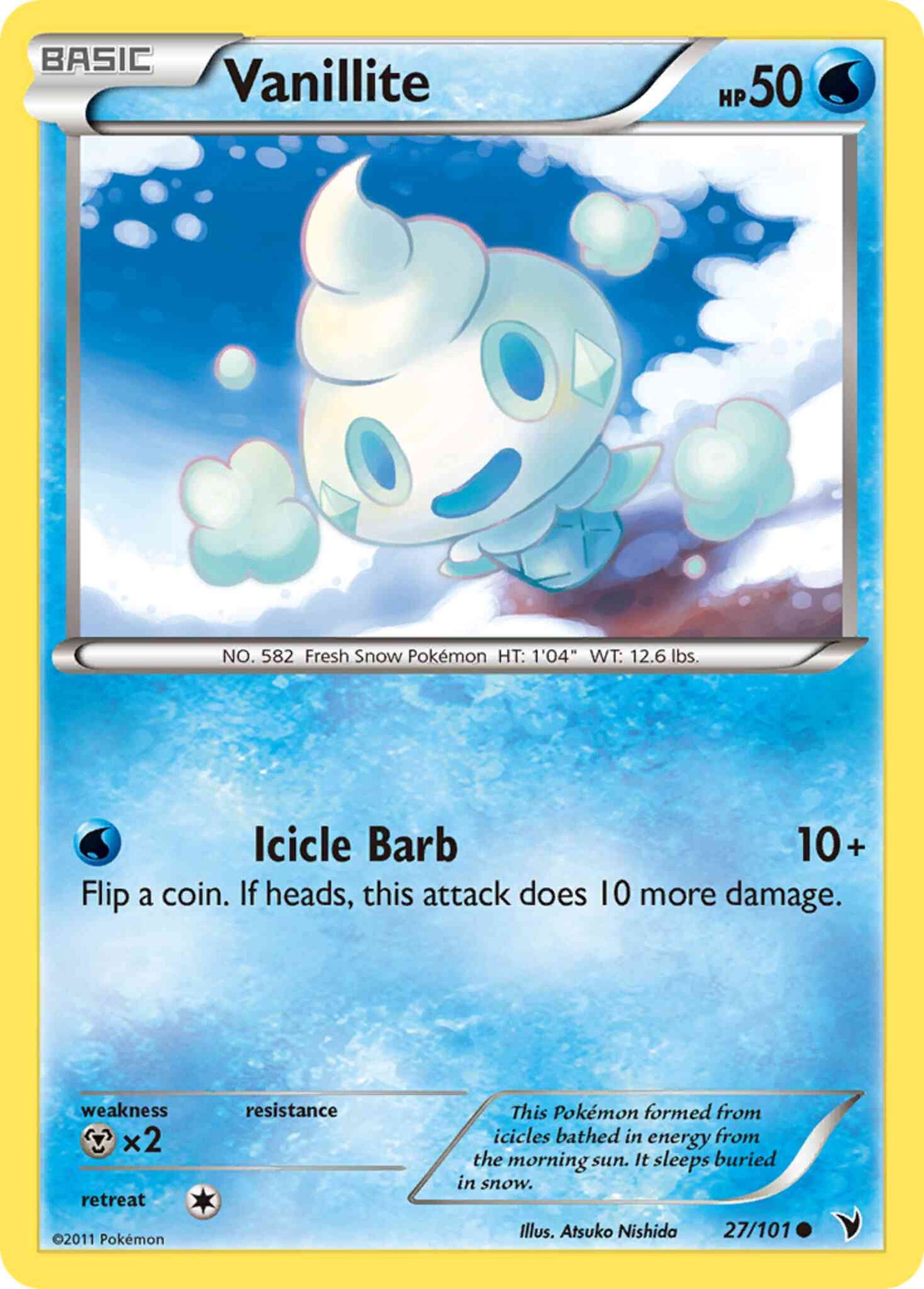 Vanillite - 27/101 - Common [bw3-27] [Reverse Holo]