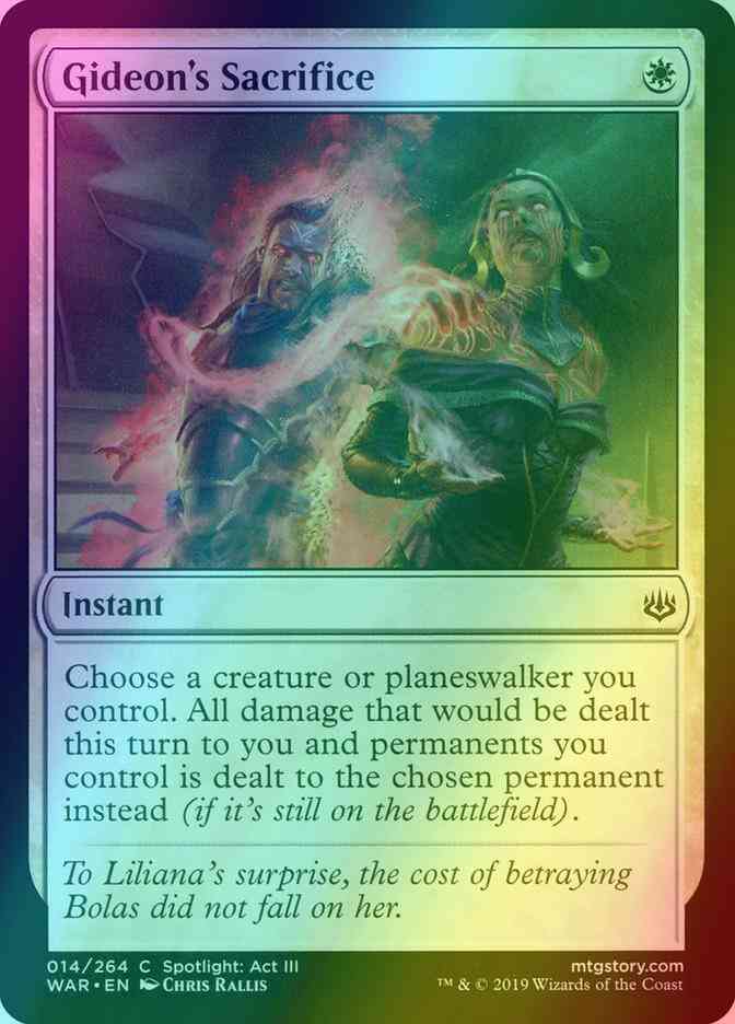 Gideon's Sacrifice [14] [War of the Spark] [Foil]