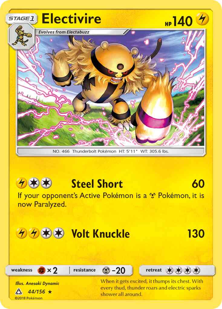 Electivire - 44/156 - Rare [sm5-44] [Non-Holo]