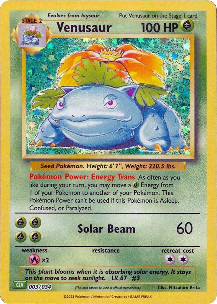 Venusaur - 003/034 - Promo - CLV [tcgc-CLV003] [Holo]