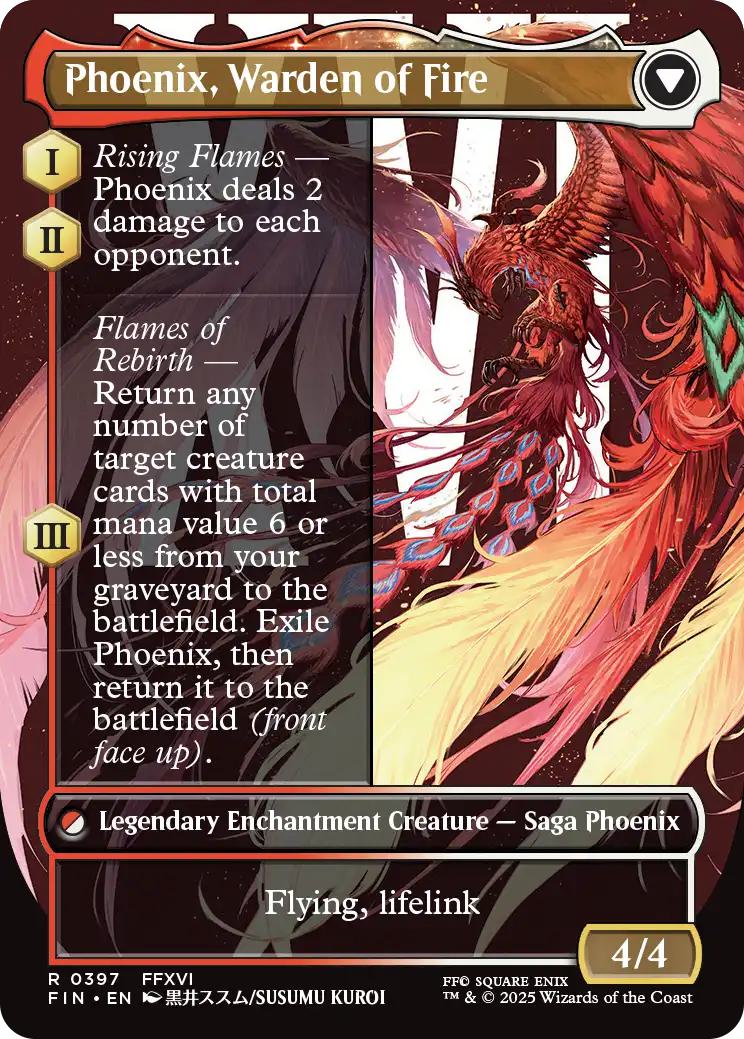 Joshua, Phoenix's Dominant // Phoenix, Warden of Fire [397] [Borderless] [Character] [FINAL FANTASY] [Non-Foil]