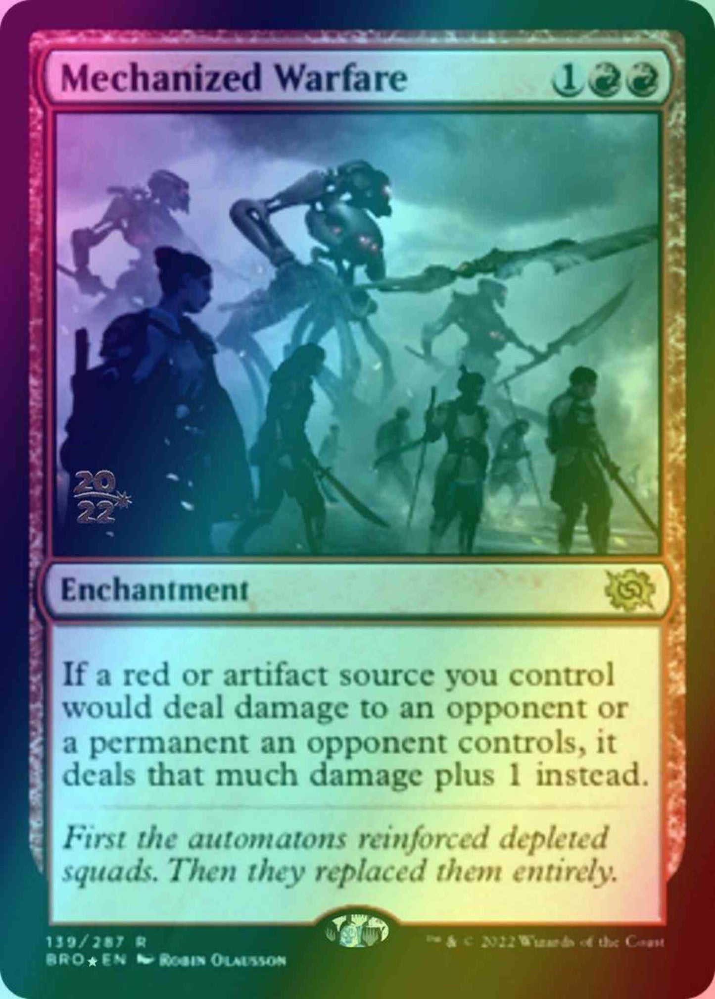 Mechanized Warfare [139s] [Prerelease] [The Brothers' War: Promos] [Foil]