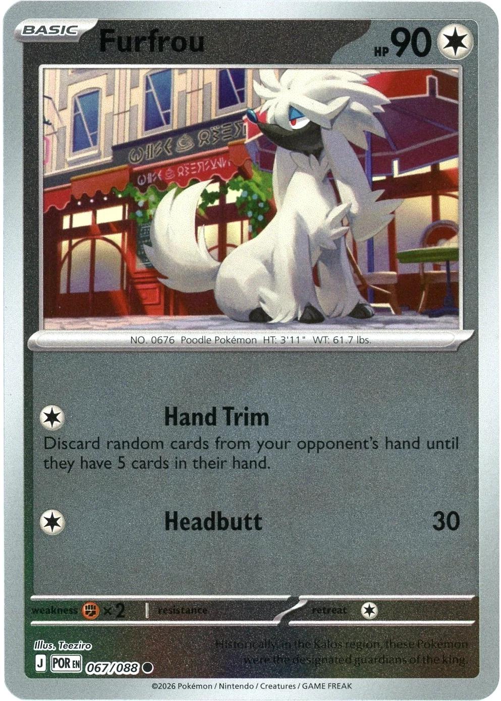 Furfrou - 067/088 - Common [me03-067] [Reverse Holo]