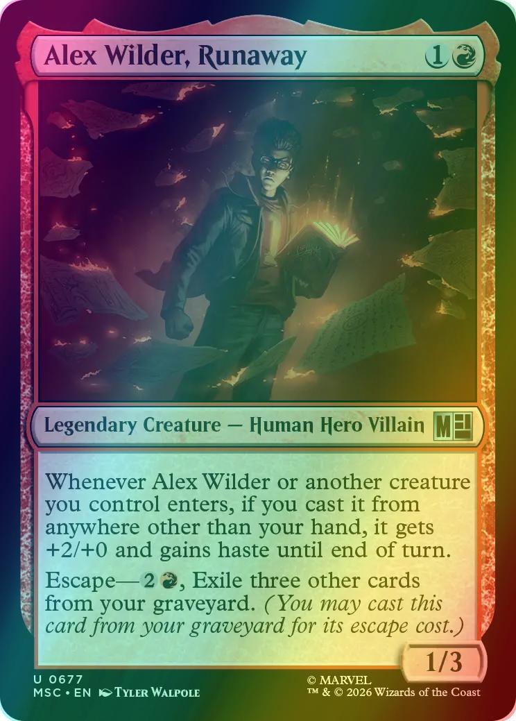Alex Wilder, Runaway [677] [Jumpstart] [Marvel Super Heroes: Commander] [Foil]