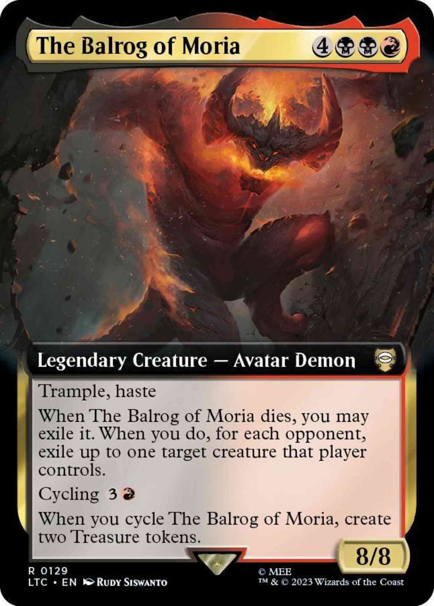 The Balrog of Moria [129] [Extended Art] [The Lord of the Rings: Tales of Middle-earth: Commander] [Non-Foil]