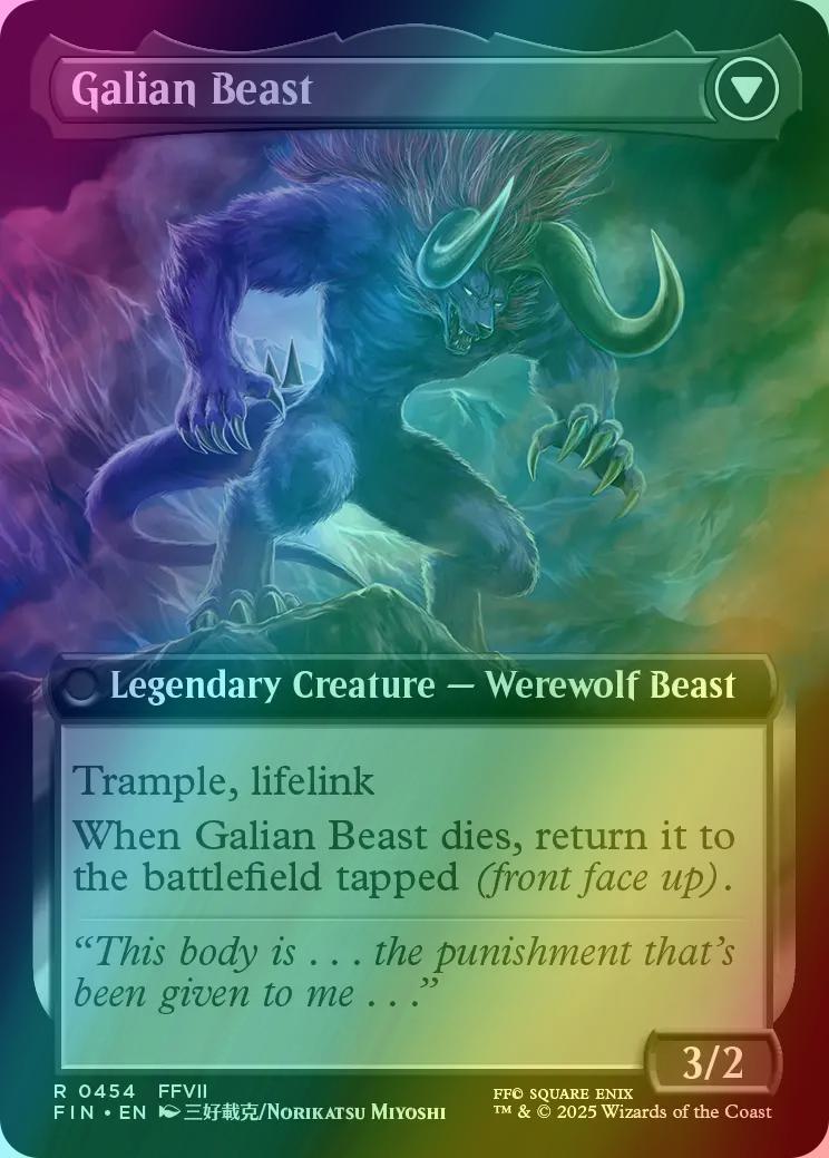 Vincent Valentine // Galian Beast [454] [Extended Art] [FINAL FANTASY] [Foil]