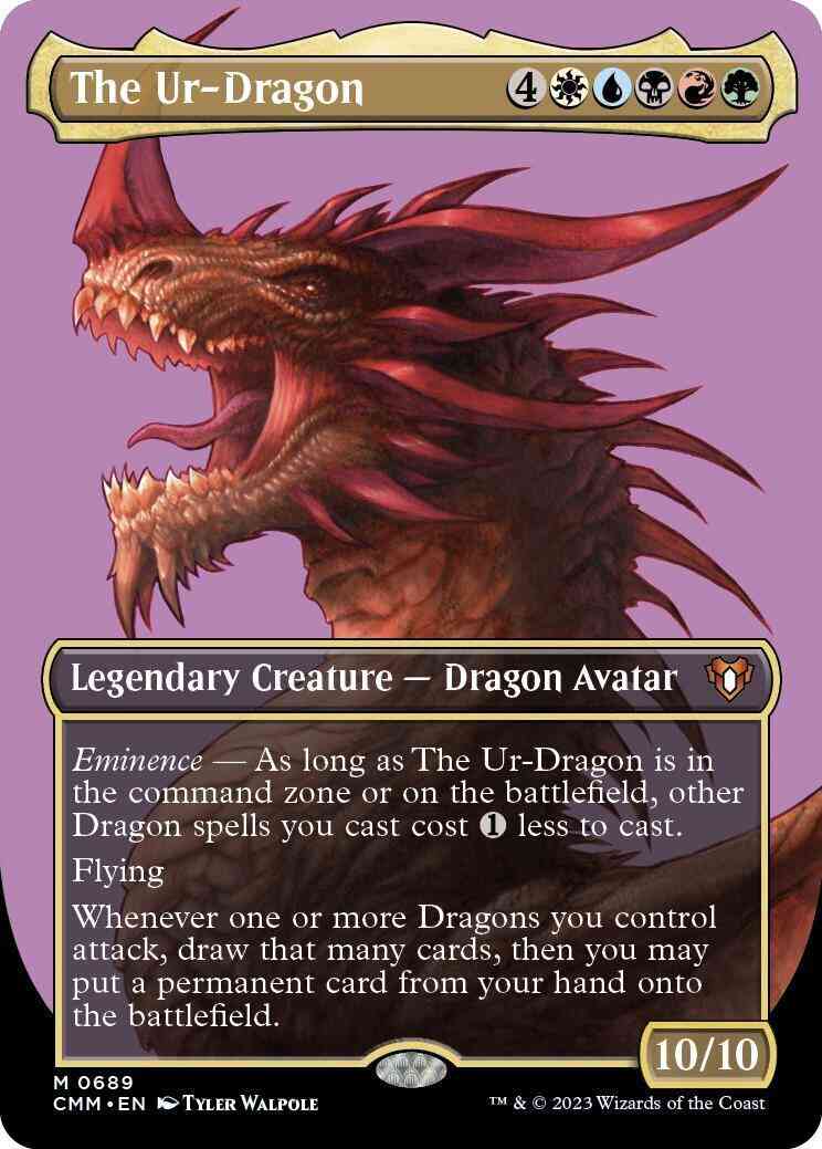 The Ur-Dragon [689] [Borderless] [Profile] [Commander Masters] [Non-Foil]