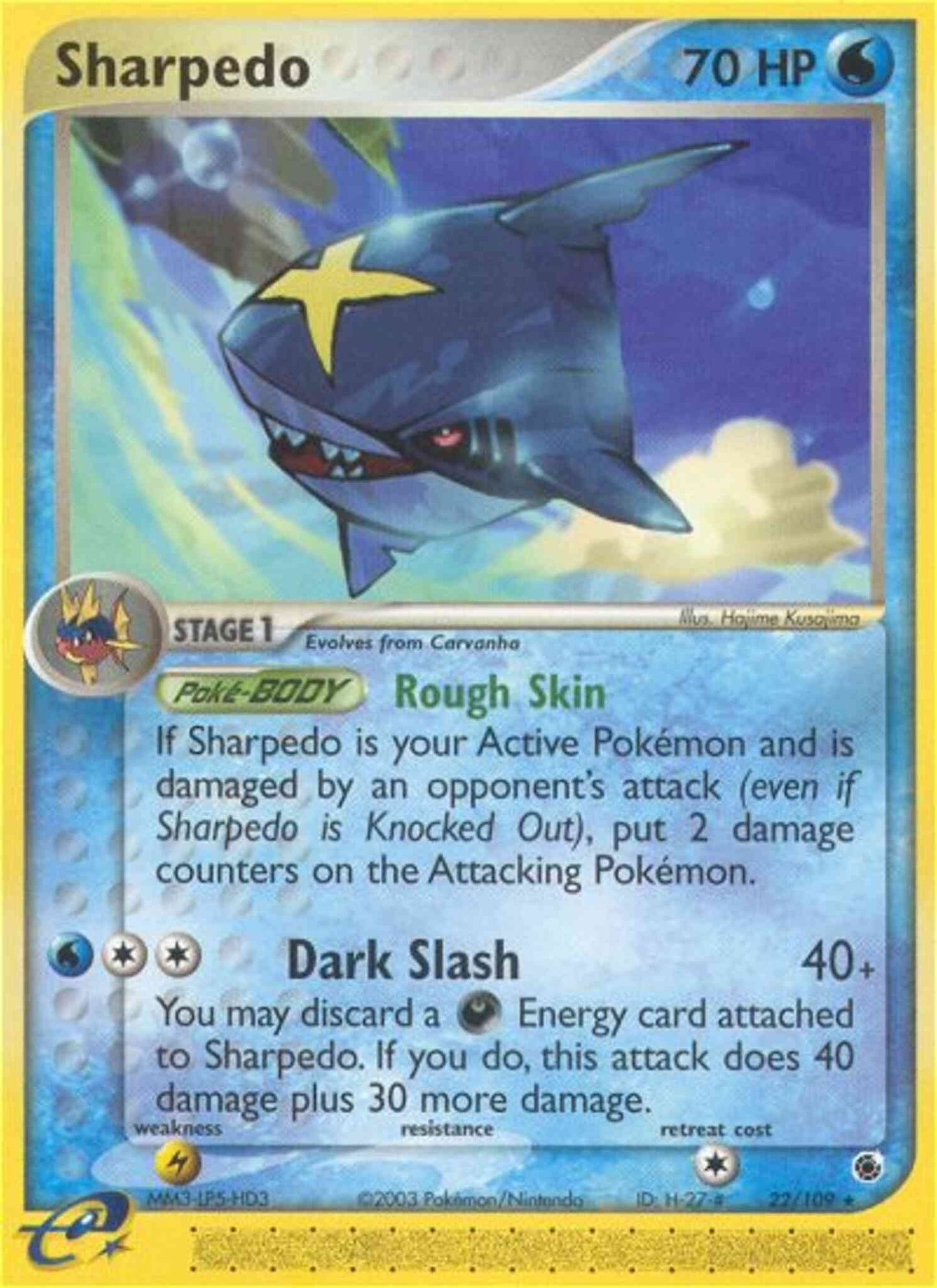Sharpedo - 22/109 - Rare [ex1-22] [Non-Holo]