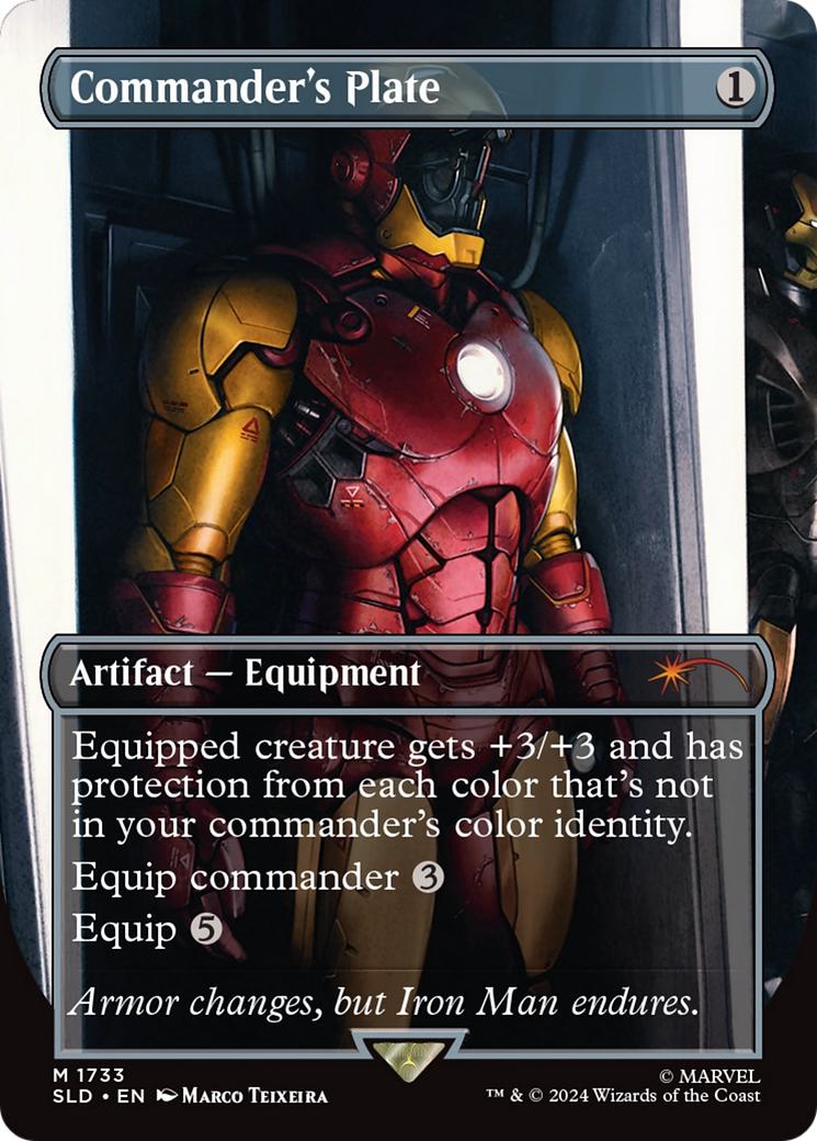 Commander's Plate [1733] [Borderless] [Marvel's Iron Man] [Secret Lair Drop] [Foil]