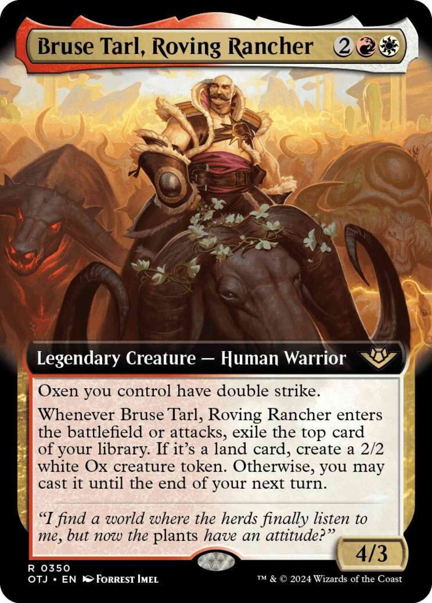 Bruse Tarl, Roving Rancher [350] [Extended Art] [Outlaws of Thunder Junction] [Non-Foil]