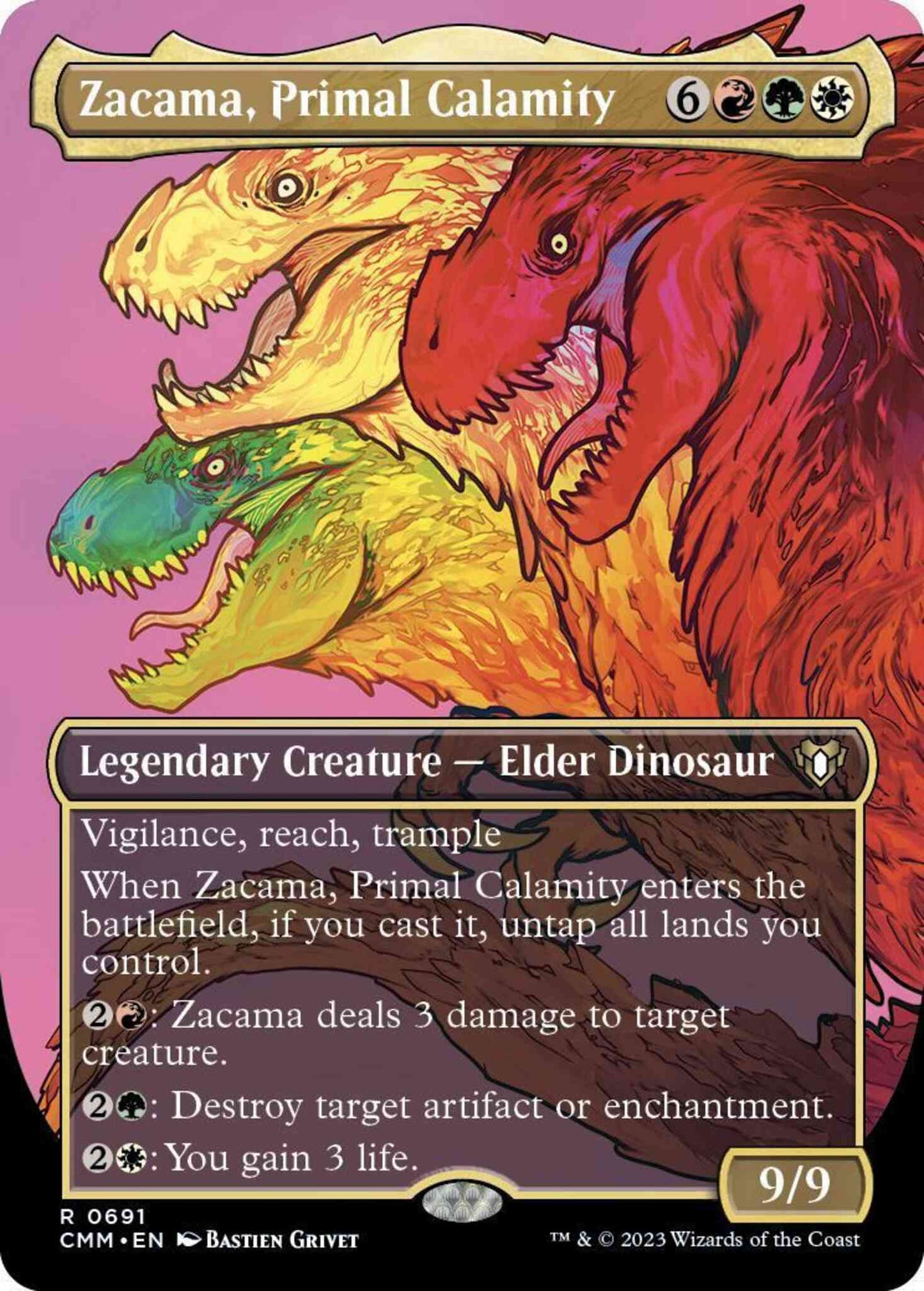 Zacama, Primal Calamity [691] [Borderless] [Profile] [Commander Masters] [Non-Foil]