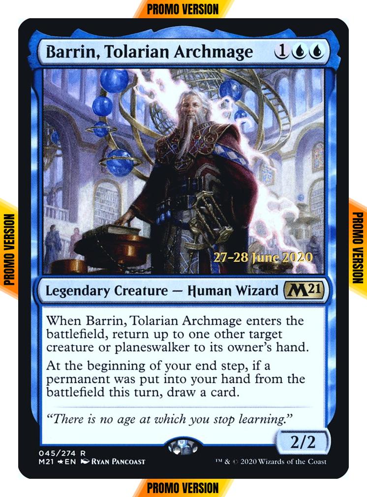 Barrin, Tolarian Archmage [Prerelease] [45s] [Core Set 2021 Promos] [Foil]