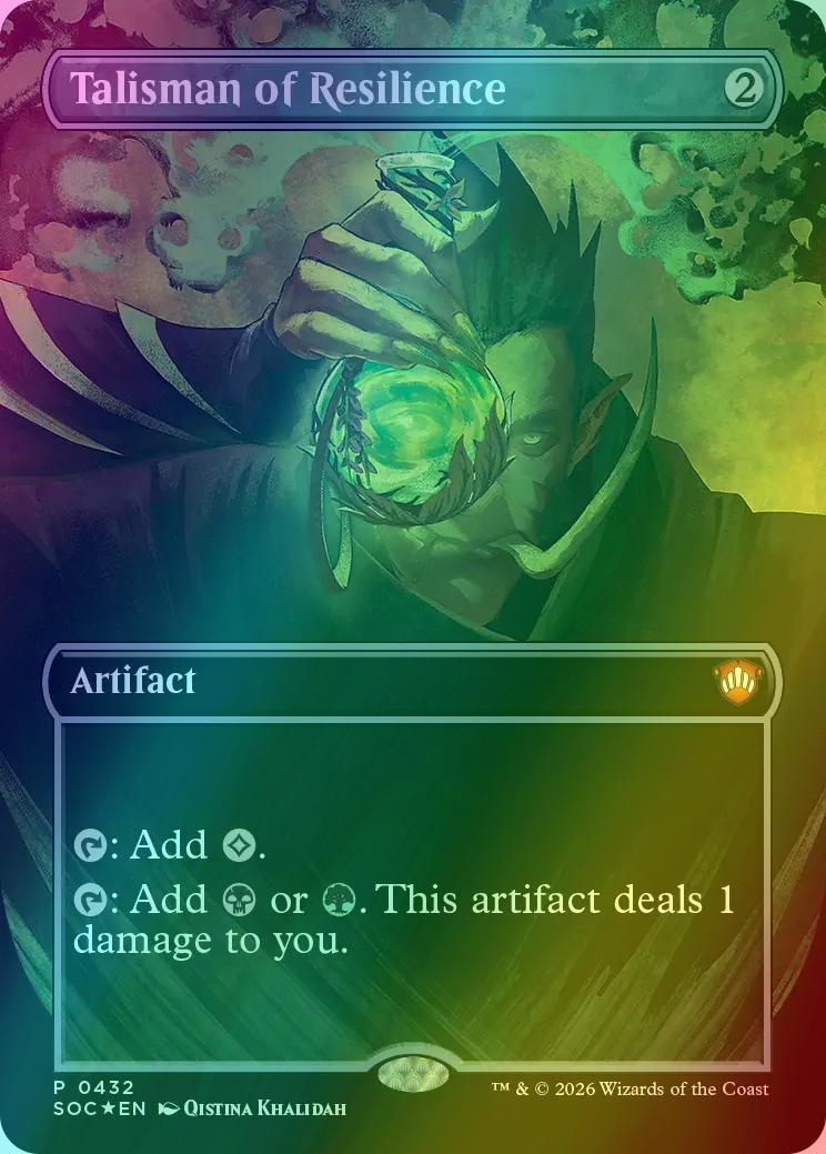 Talisman of Resilience [432] [Borderless] [Codex Bundle] [Secrets of Strixhaven: Commander] [Foil]