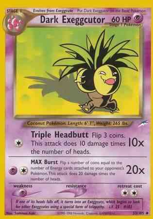 Dark Exeggutor - 33/105 - Uncommon - Unlimited [neo4U-33] [Non-Holo]
