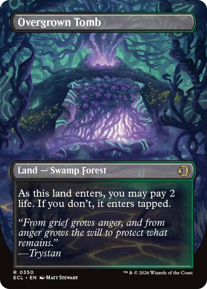 Overgrown Tomb // Overgrown Tomb [350] [Borderless] [Reversible Shock Lands] [Lorwyn Eclipsed] [Non-Foil]
