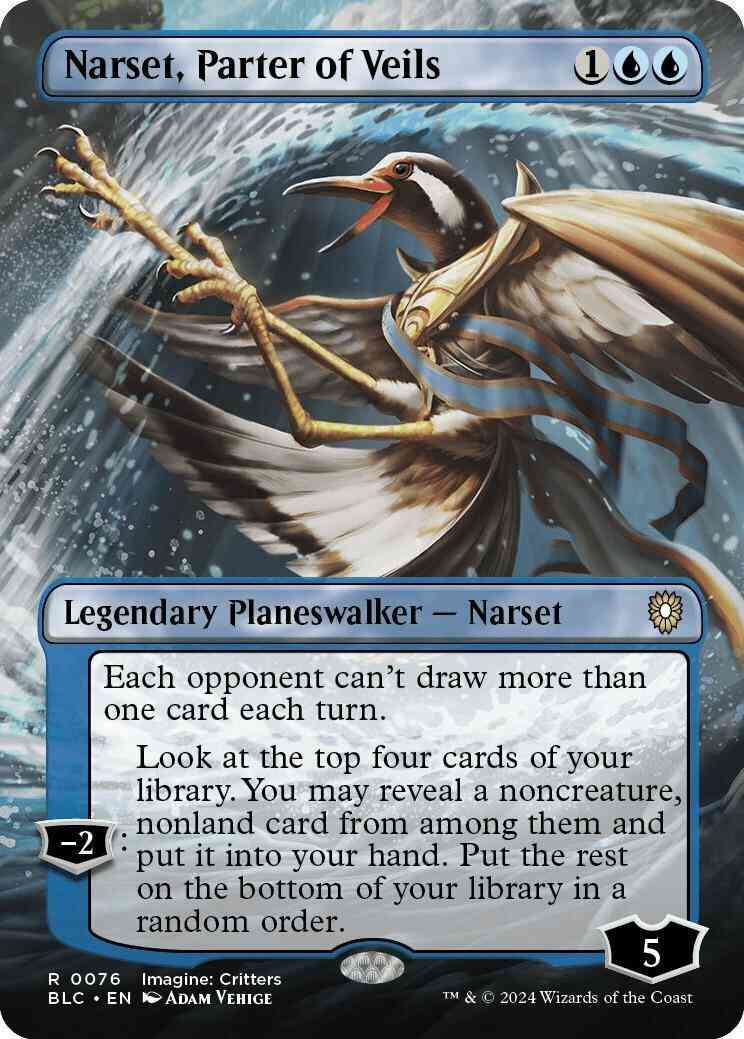 Narset, Parter of Veils [76] [Borderless] [Imagine: Critters] [Bloomburrow: Commander] [Non-Foil]