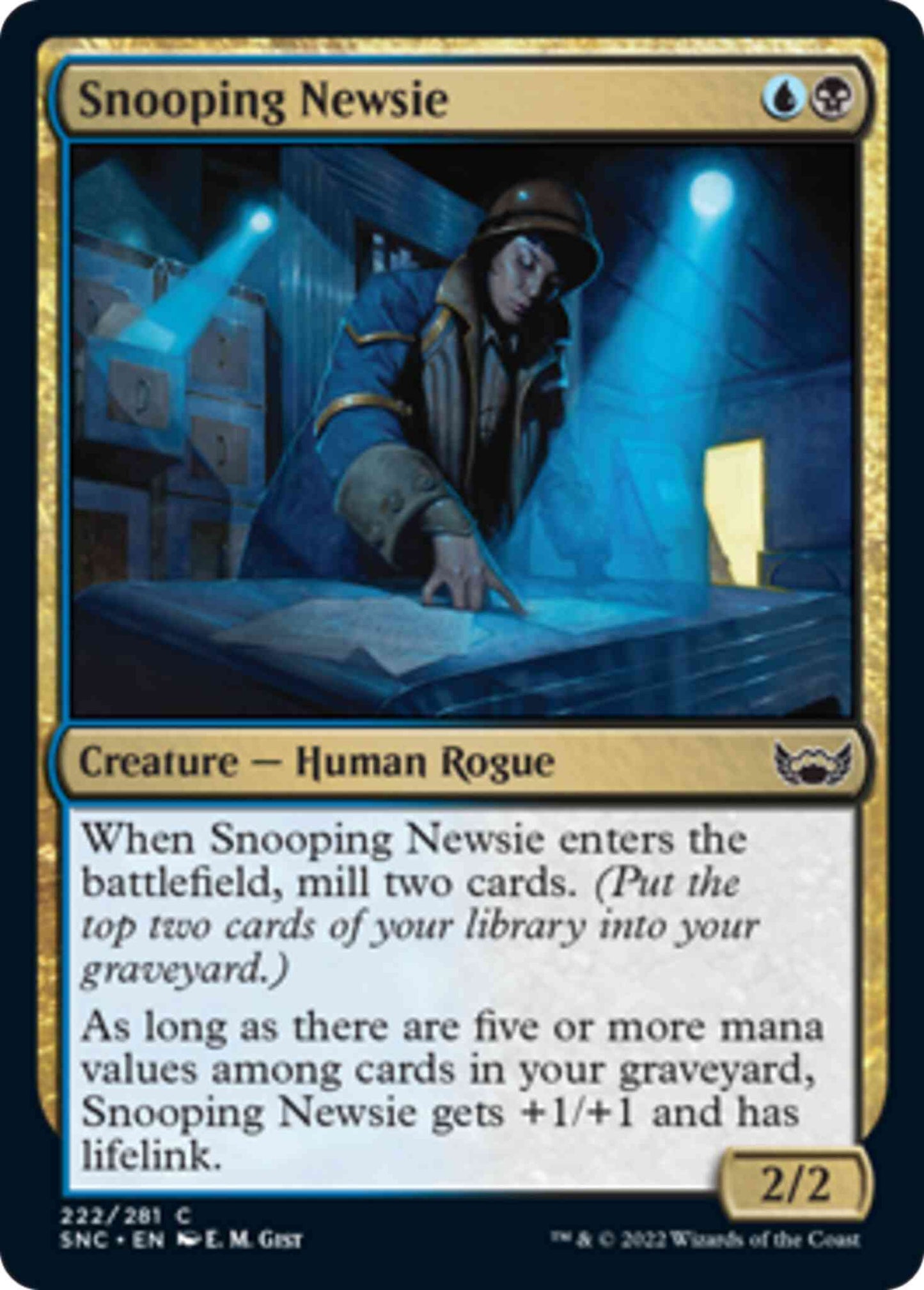 Snooping Newsie [222] [Streets of New Capenna] [Non-Foil]