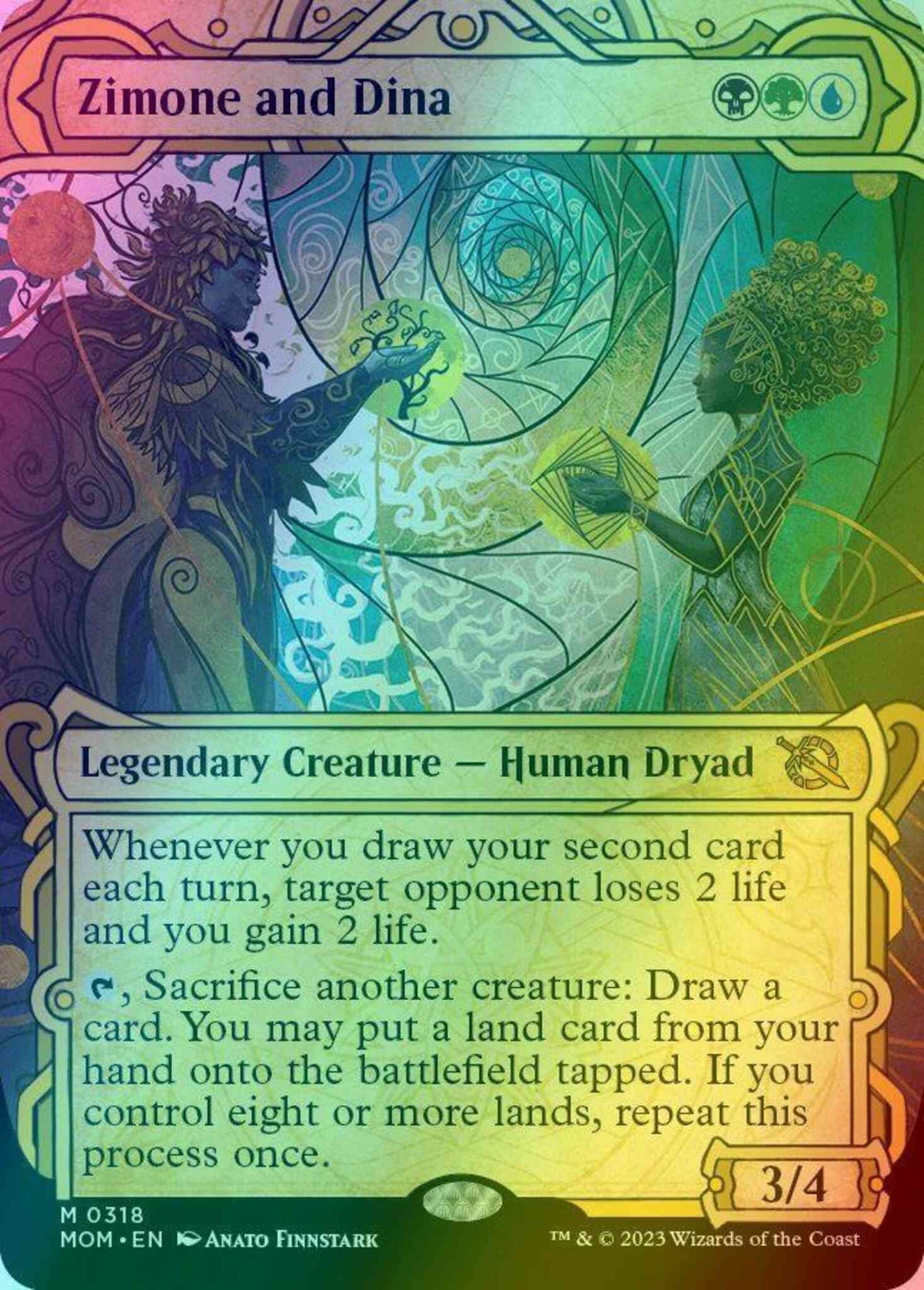 Zimone and Dina [318] [Planar Showcase] [March of the Machine] [Foil]