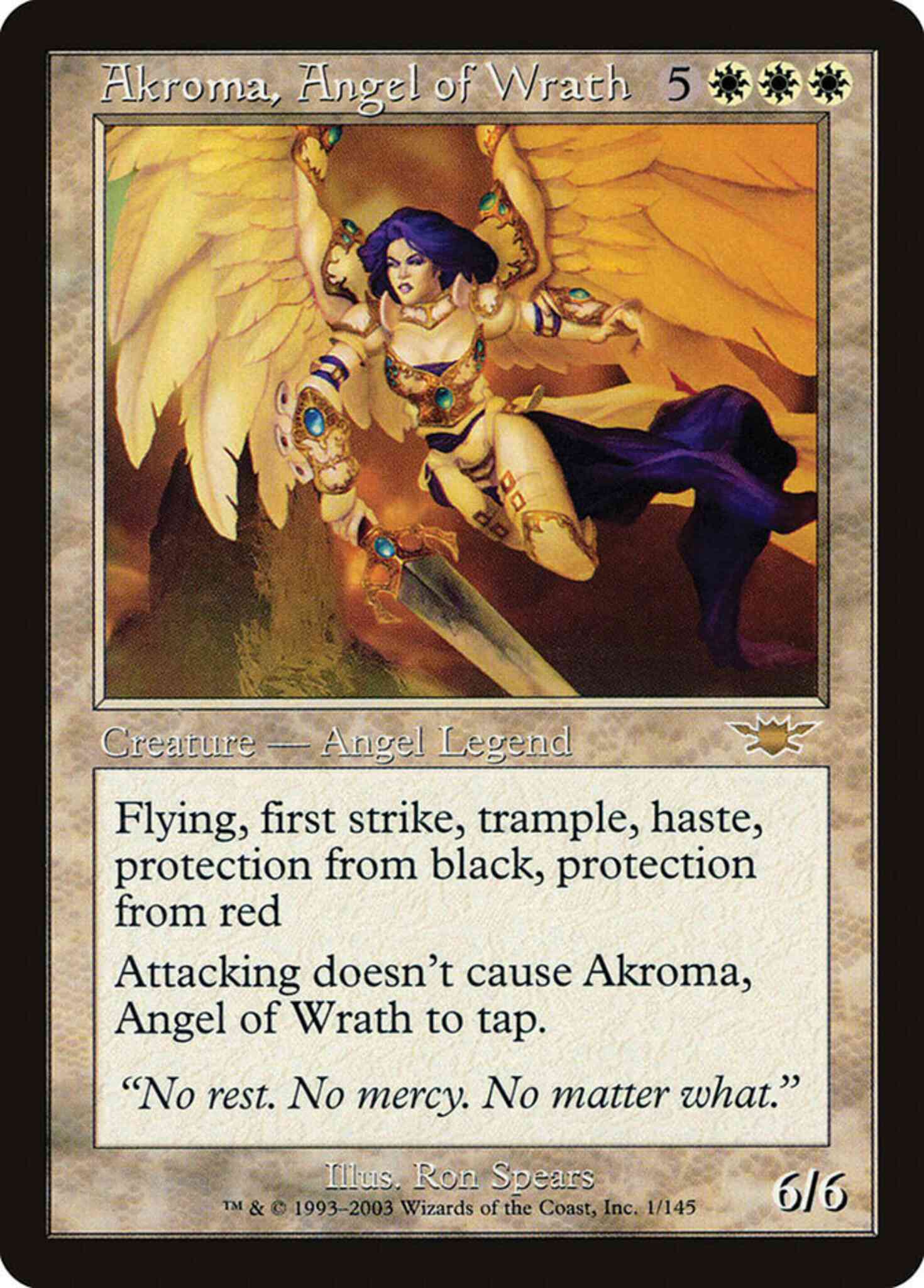Akroma, Angel of Wrath [1] [Legions] [Non-Foil] – Face to Face Games