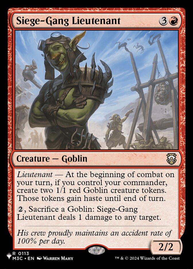 Siege-Gang Lieutenant [M3C-113] [The List] [Non-Foil]