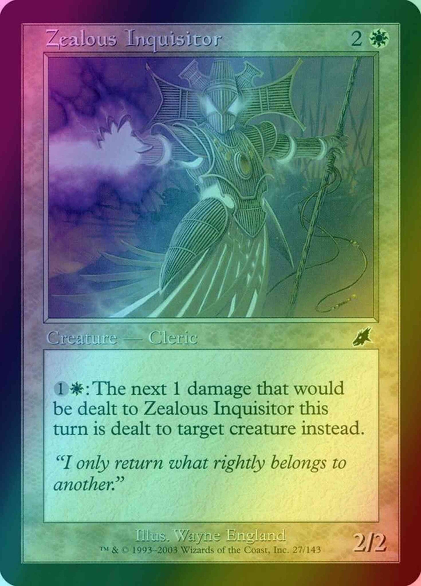 Zealous Inquisitor [27] [Scourge] [Foil]