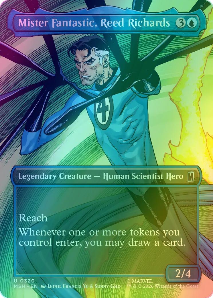 Mister Fantastic, Reed Richards [320] [Borderless] [Scene] [Marvel Super Heroes] [Foil]