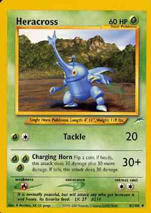 Heracross - 41/105 - Uncommon - Unlimited [neo4U-41] [Non-Holo]