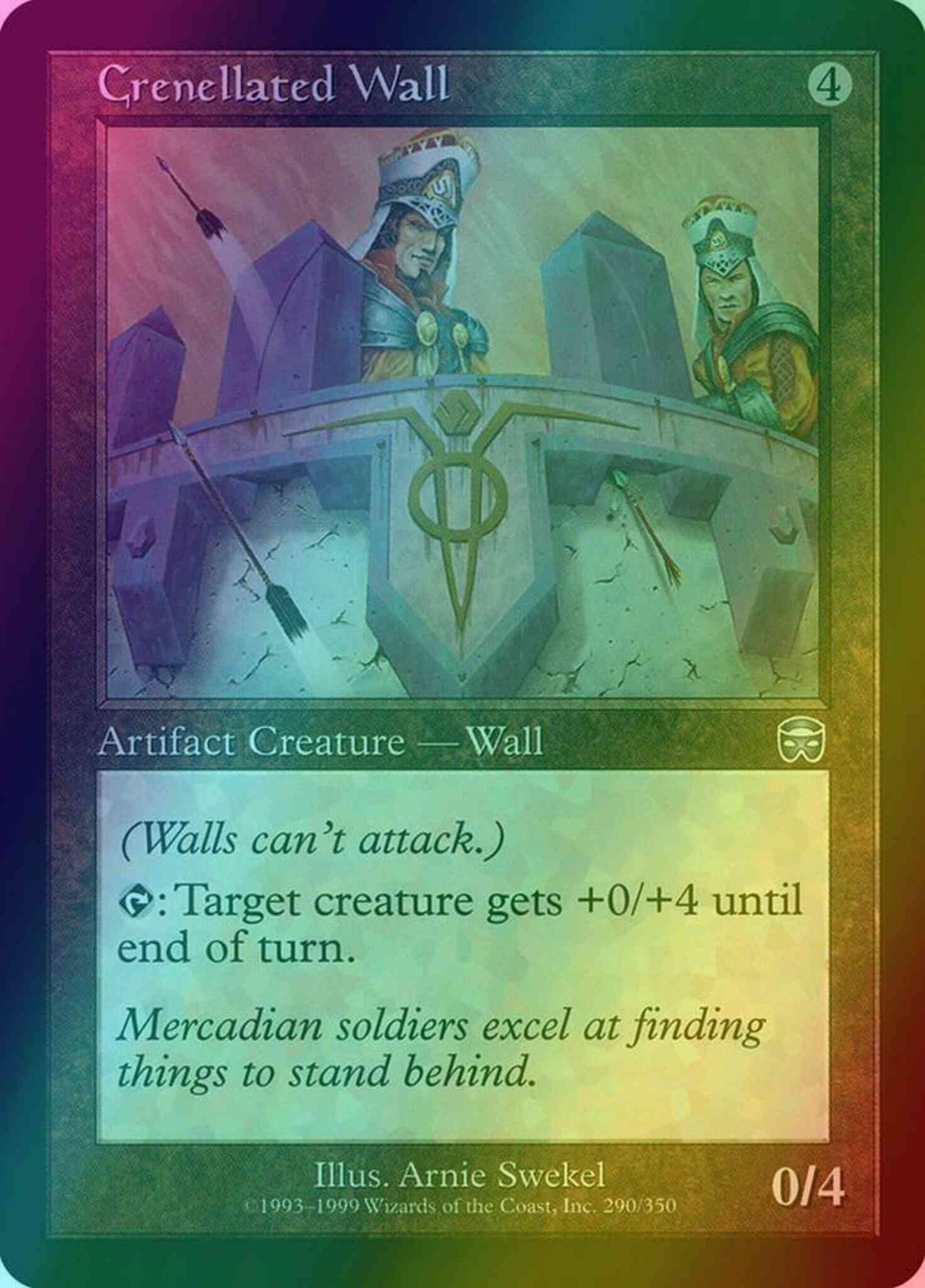 Crenellated Wall [290] [Mercadian Masques] [Foil]