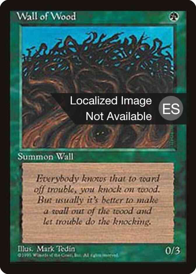 Wall of Wood - Portuguese [284] [Fourth Edition Black Border: Portuguese] [Non-Foil]