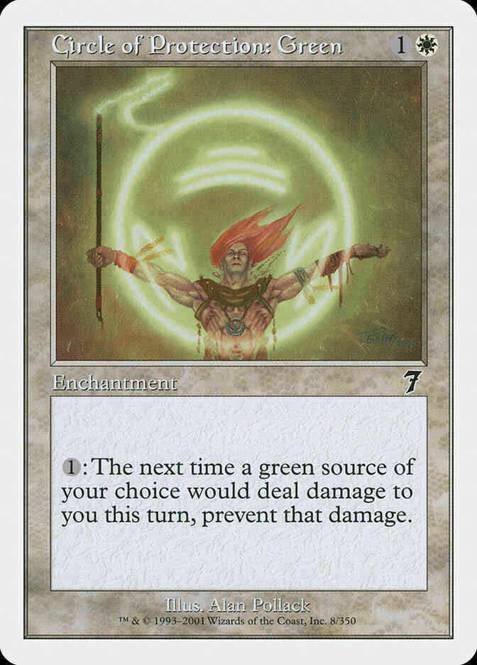 Circle of Protection: Green [8] [Seventh Edition] [Non-Foil]