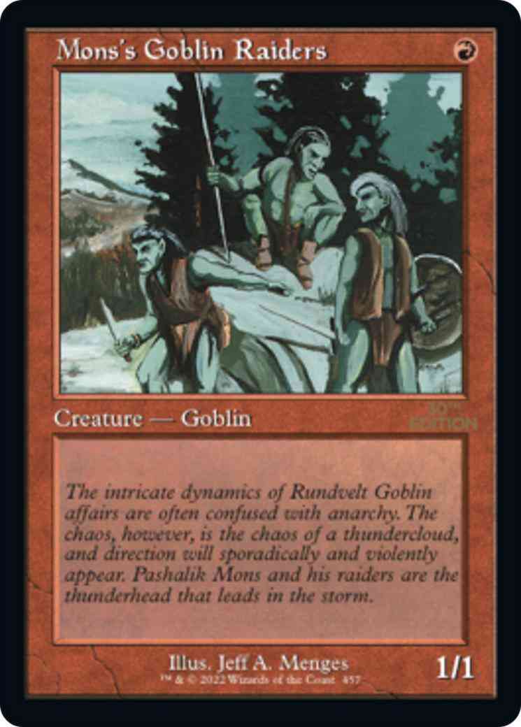 Mons's Goblin Raiders [457] [Retro Frame] [30th Anniversary Edition] [Non-Foil]