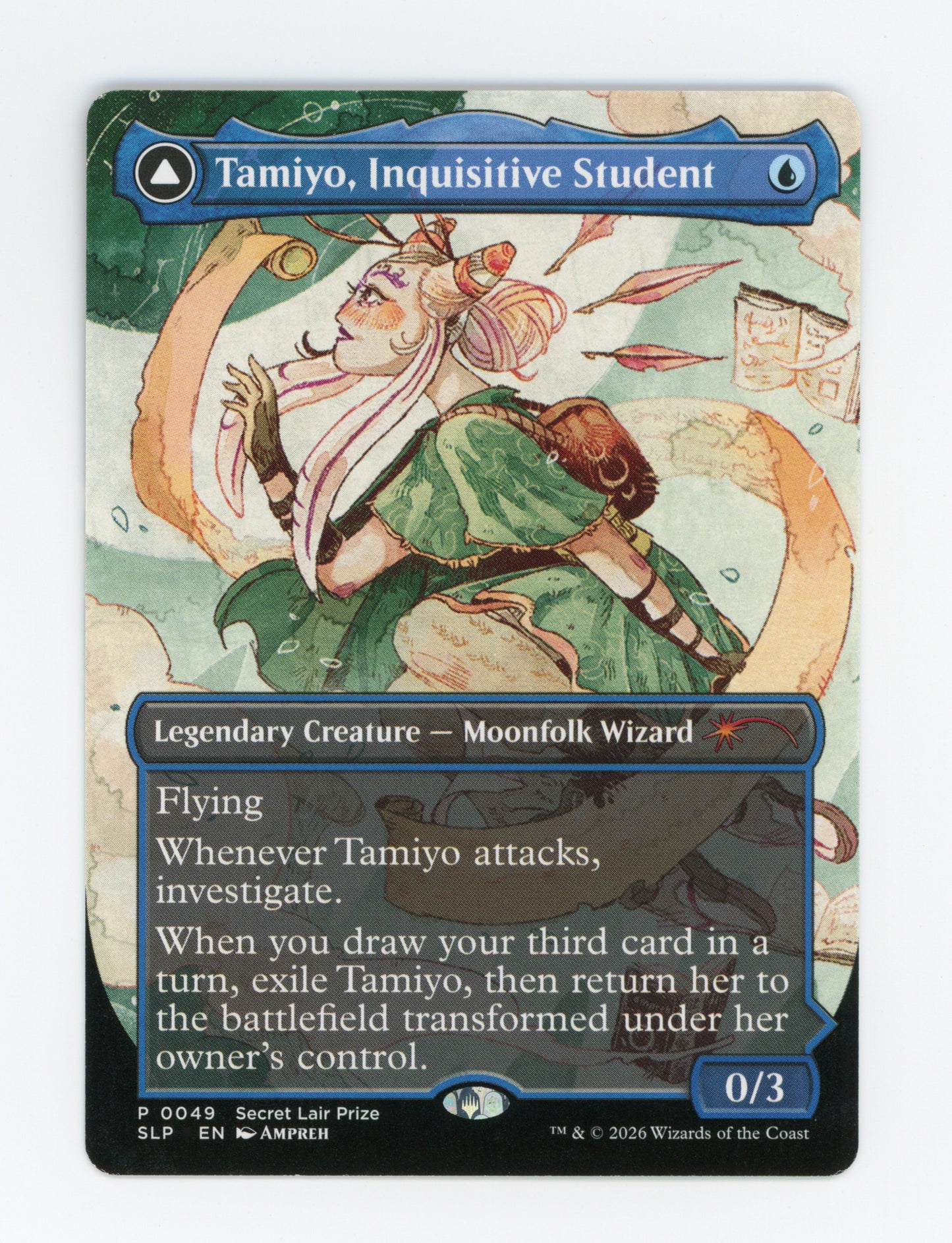 Tamiyo, Inquisitive Student // Tamiyo, Seasoned Scholar — Borderless — ID 18665
