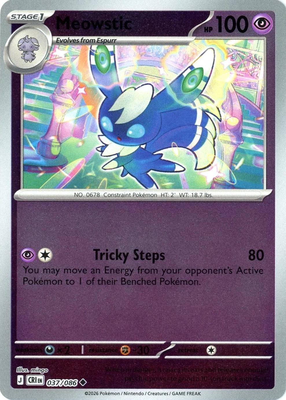 Meowstic - 037/086 - Uncommon [me04-037] [Reverse Holo]
