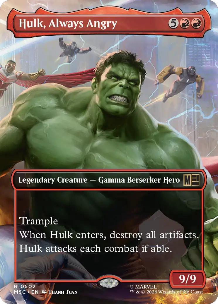 Hulk, Always Angry [502] [Borderless] [Scene] [Marvel Super Heroes: Commander] [Non-Foil]