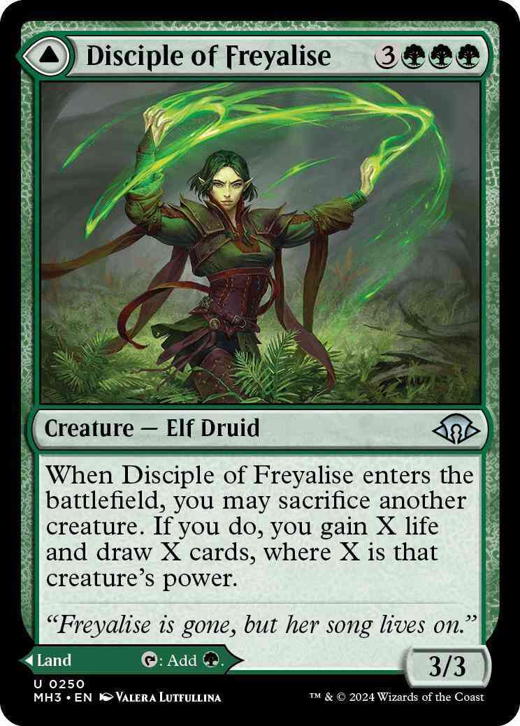 Disciple of Freyalise // Garden of Freyalise [250] [Modern Horizons 3] [Non-Foil]