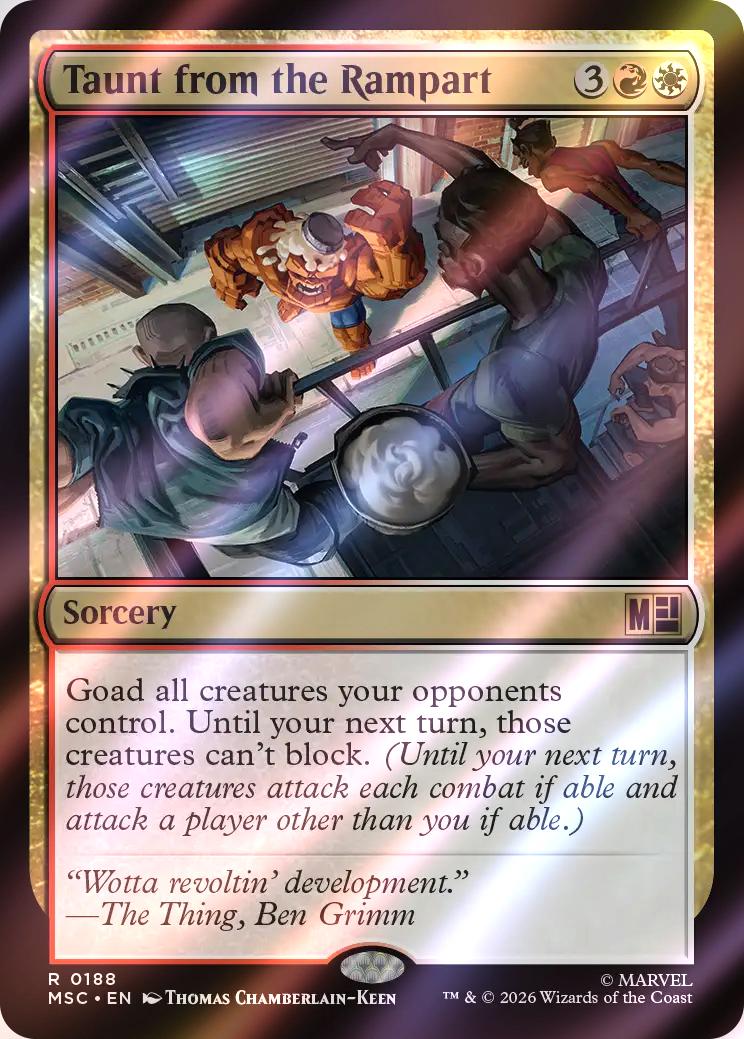 Taunt from the Rampart [188] [Marvel Super Heroes: Commander] [Surge Foil]
