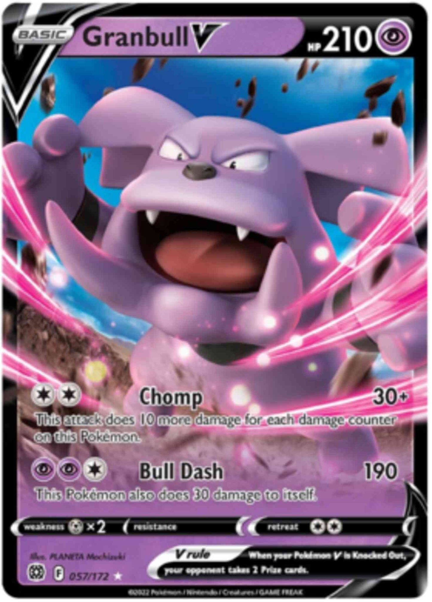 Granbull V - 057/172 - Rare Holo V [swsh9-057] [Ultra]