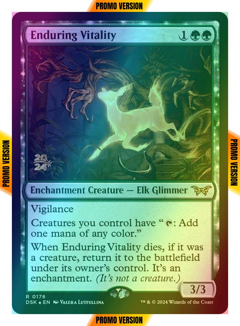 Enduring Vitality [176s] [Prerelease] [Duskmourn: House of Horror: Promos] [Foil]