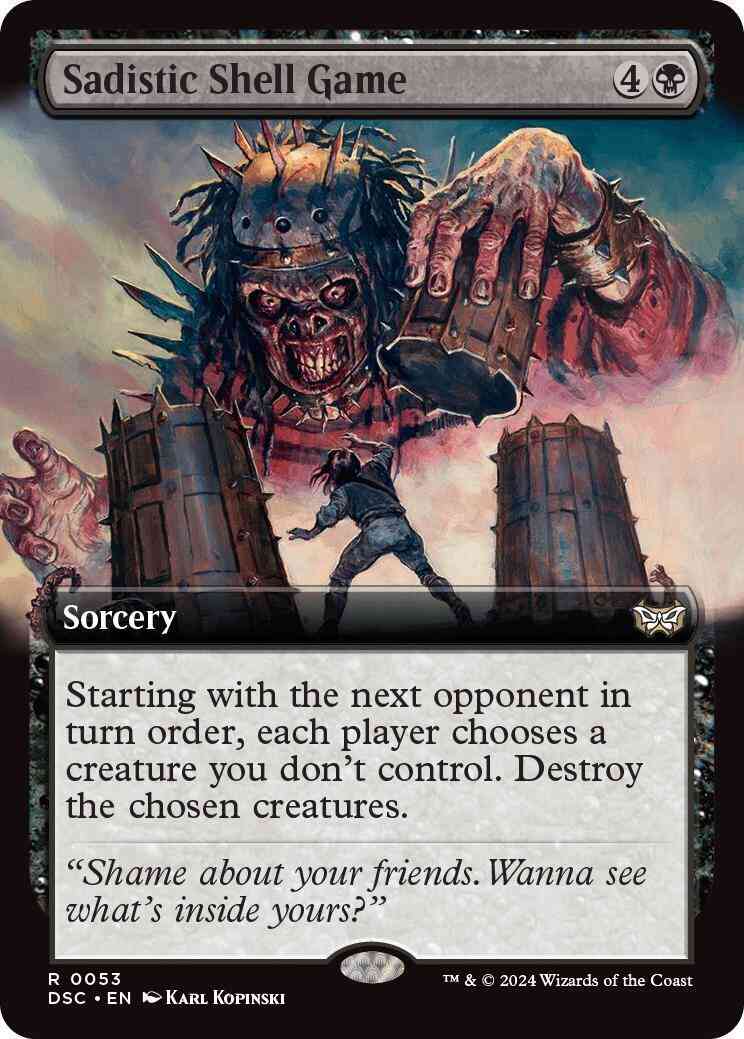 Sadistic Shell Game [53] [Extended Art] [Duskmourn: House of Horror: Commander] [Non-Foil]