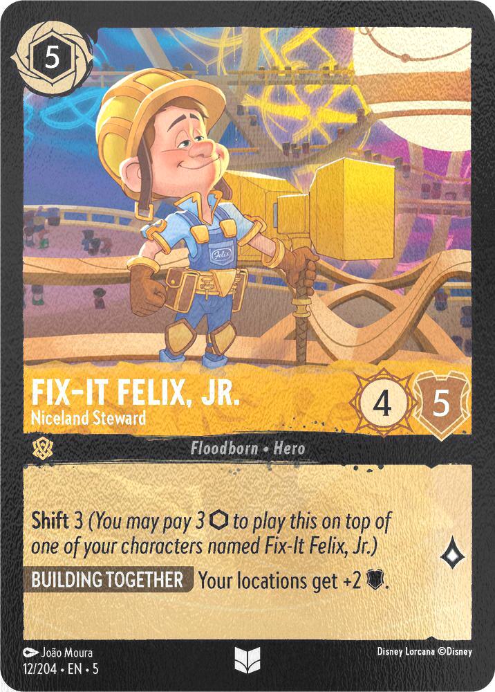 Fix-It Felix, Jr. - Niceland Steward - 12/204 [Shimmering Skies] [Cold Foil]