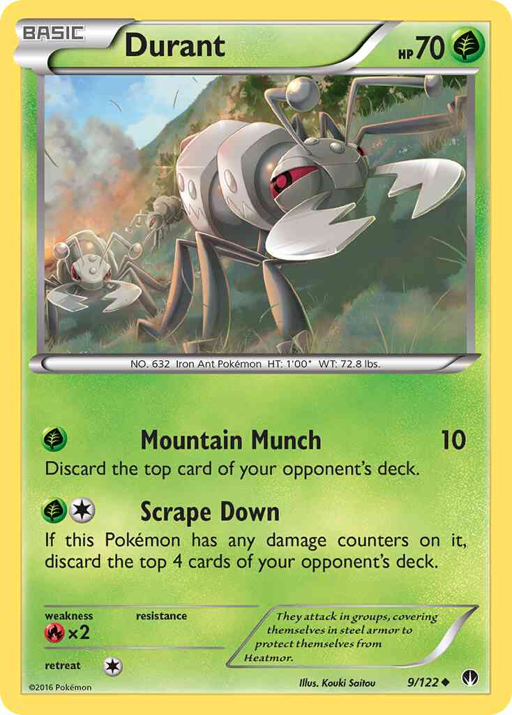 Durant - 9/122 - Uncommon [xy9-9] [Reverse Holo]