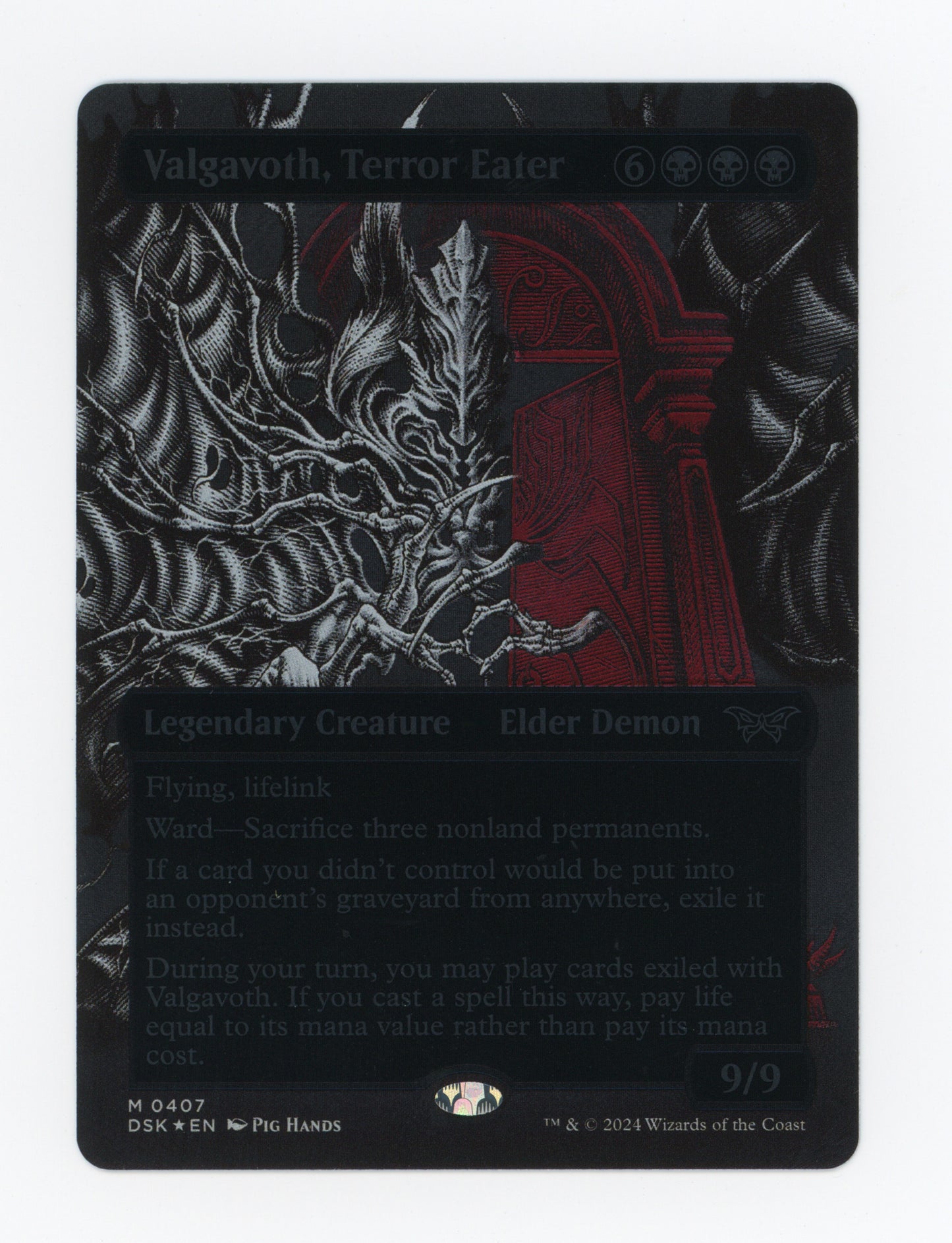 Valgavoth, Terror Eater — Borderless|Double Exposure|Textured Foil — ID 18382