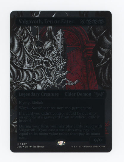 Valgavoth, Terror Eater — Borderless|Double Exposure|Textured Foil — ID 18382